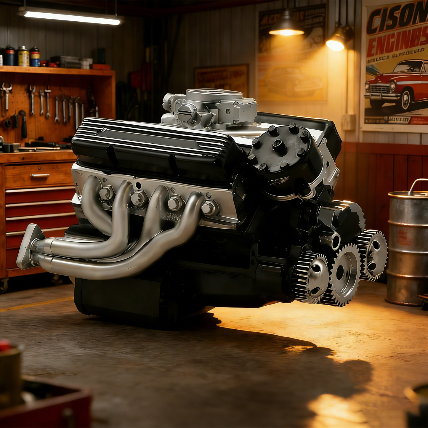 🎁 Warehouse Clearance🏆 10,000 Sold This Week✨ - Gasoline OHV V8 Small-block Engine Model Kits