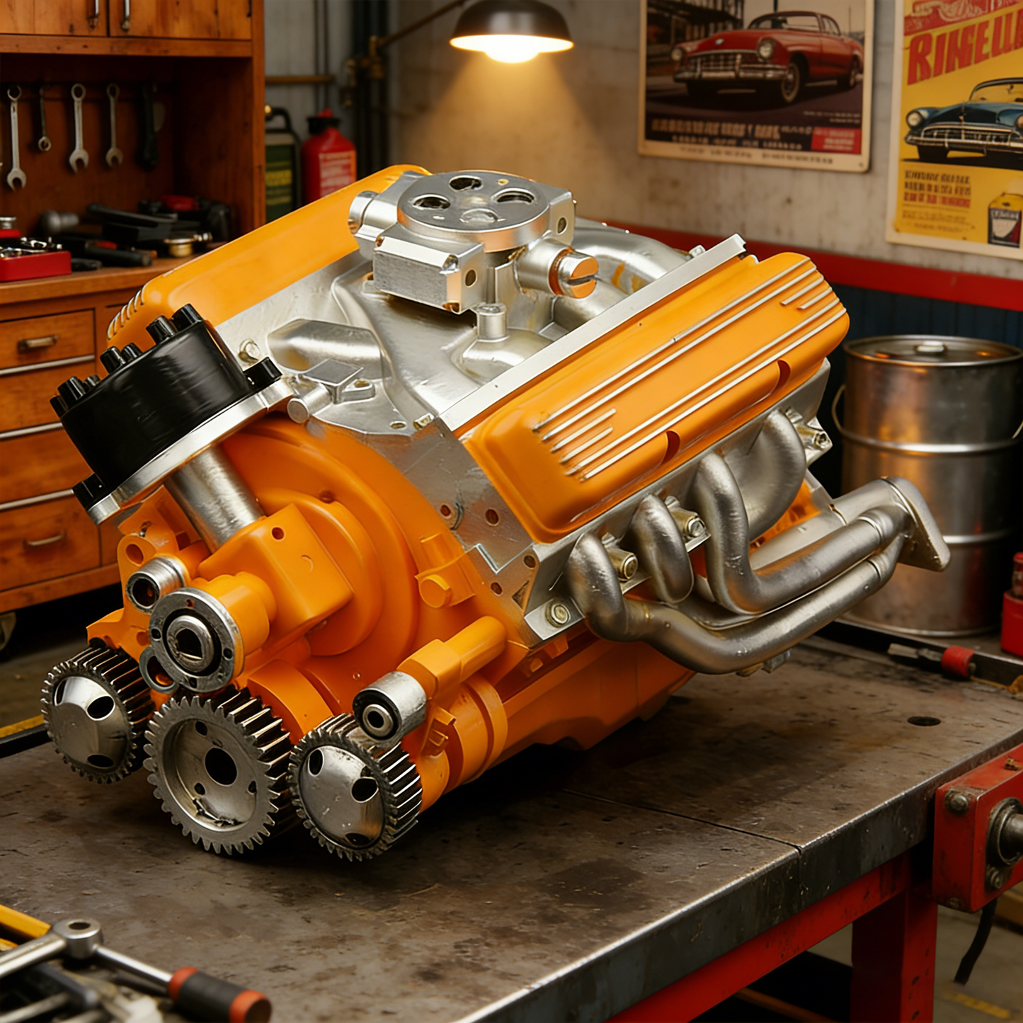 🎁 Warehouse Clearance🏆 10,000 Sold This Week✨ - Gasoline OHV V8 Small-block Engine Model Kits